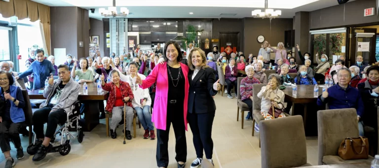 Freeland & Jean Ip visited Mon Sheong seniors