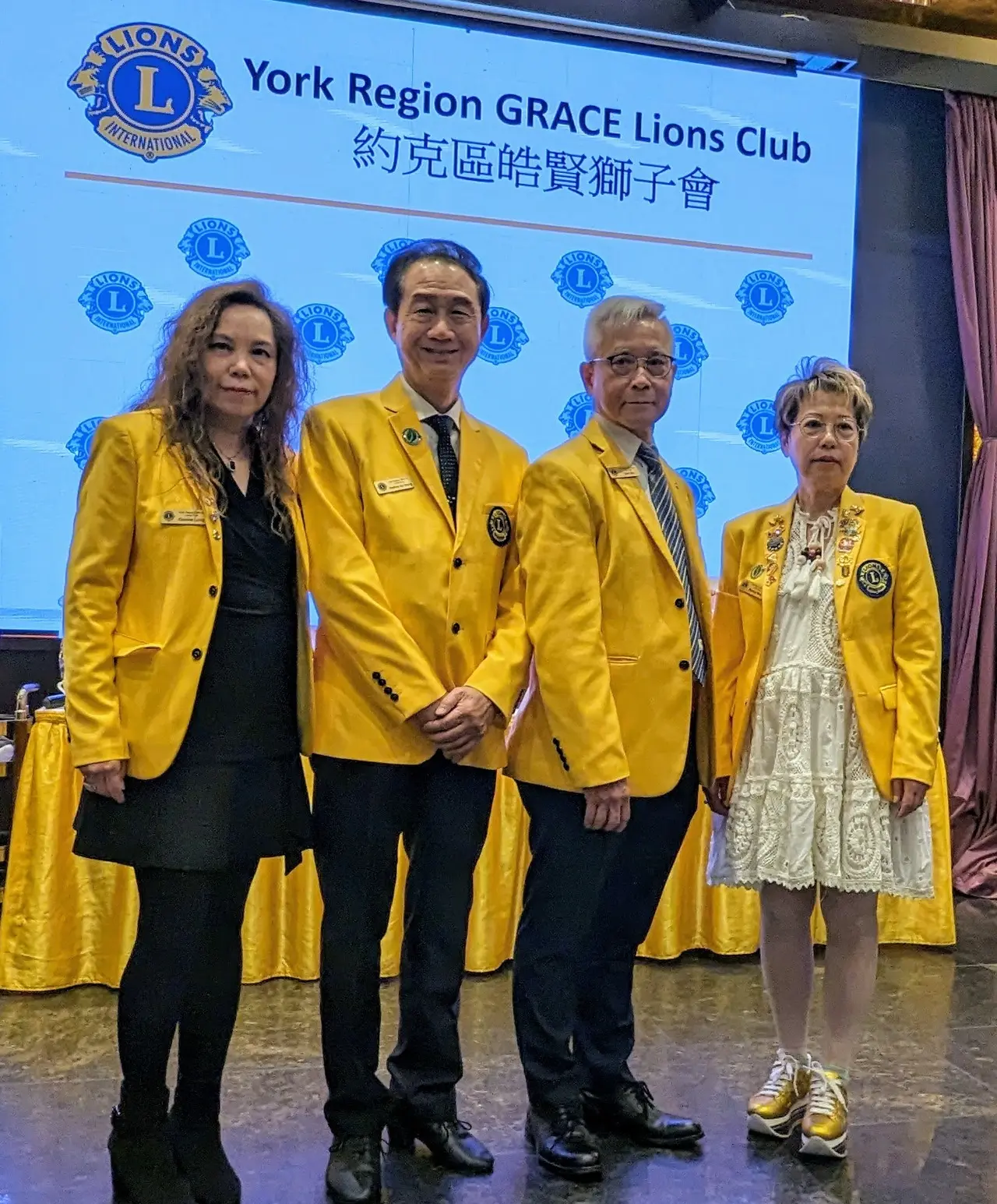 Grace Lions Club 1st anniversary dinner committee members