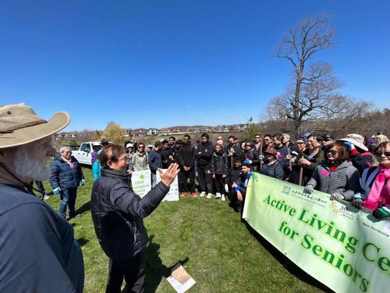 Raymond Cho spoke at tree planting 2024