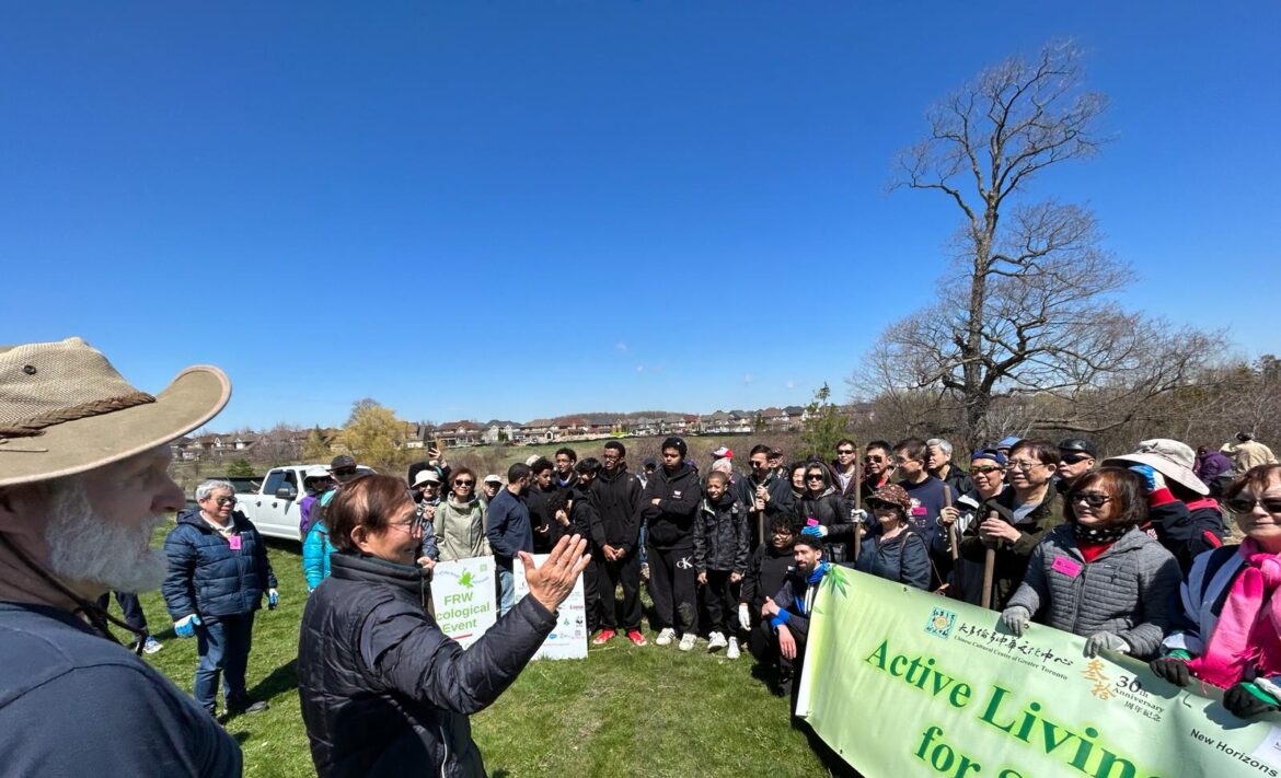 Raymond Cho spoke at tree planting 2024